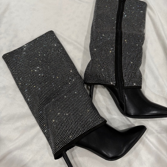 Fashion nova rhinestone boots 9 - Picture 1 of 1